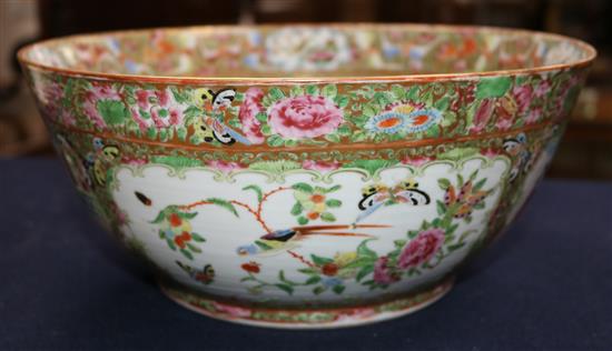 A Chinese Canton-decorated famille rose, mid 19th century, diameter 30cm